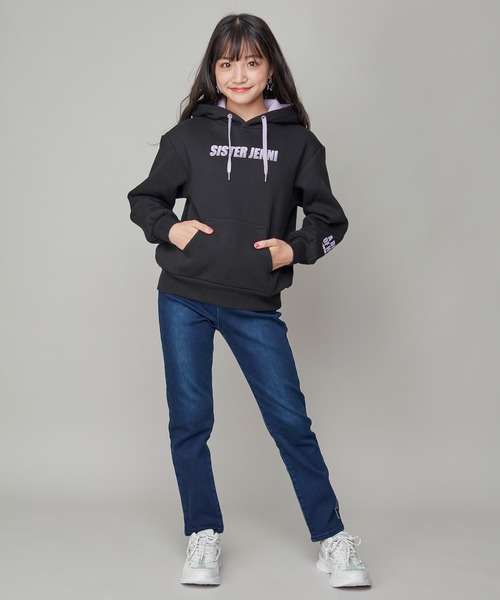 SISTER JENNI(SISTER JENNI)の「【裏起毛】【ウエスト調整可能】あったかテーパードデニムロングパンツ(デニムパンツ・キッズ・ブルー/ネイビー・130cm/160cm/150cm/140cm)」の4枚目の写真