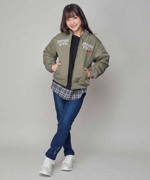 SISTER JENNI(SISTER JENNI)の「【裏起毛】【ウエスト調整可能】あったかテーパードデニムロングパンツ(デニムパンツ・キッズ・ブルー/ネイビー・130cm/160cm/150cm/140cm)」の6枚目の写真