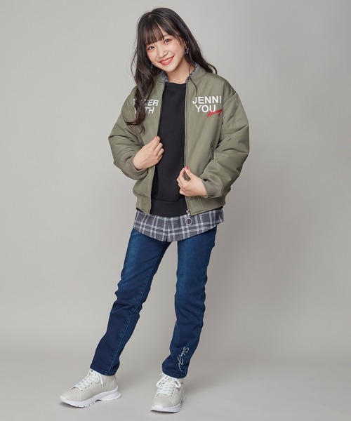 SISTER JENNI(SISTER JENNI)の「【裏起毛】【ウエスト調整可能】あったかテーパードデニムロングパンツ(デニムパンツ・キッズ・ブルー/ネイビー・130cm/160cm/150cm/140cm)」の5枚目の写真