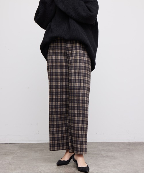 Chez toi(シェトワ)の「起毛ASST柄プリーツパンツ(その他パンツ・レディース・ブラック系その他/ネイビー/オレンジ/ブラック・FREE)」の7枚目の写真