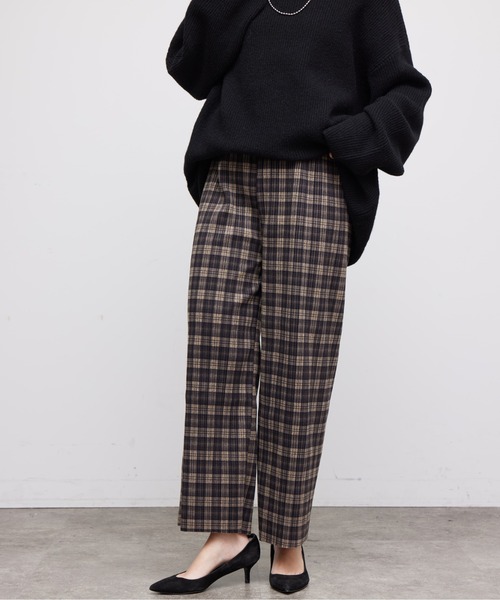 Chez toi(シェトワ)の「起毛ASST柄プリーツパンツ(その他パンツ・レディース・ブラック系その他/ネイビー/オレンジ/ブラック・FREE)」の8枚目の写真