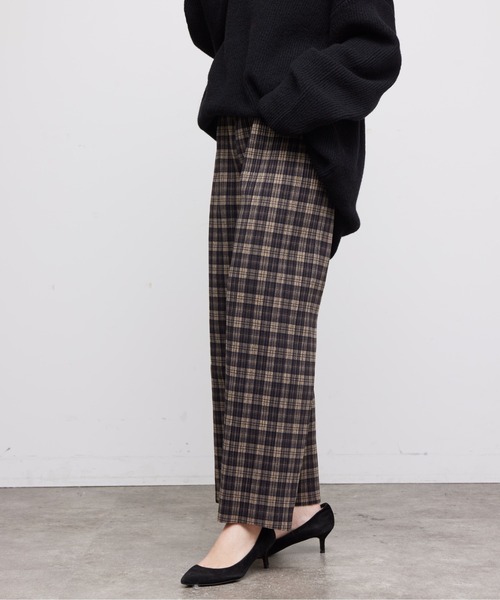 Chez toi(シェトワ)の「起毛ASST柄プリーツパンツ(その他パンツ・レディース・ブラック系その他/ネイビー/オレンジ/ブラック・FREE)」の9枚目の写真