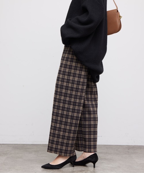 Chez toi(シェトワ)の「起毛ASST柄プリーツパンツ(その他パンツ・レディース・ブラック系その他/ネイビー/オレンジ/ブラック・FREE)」の10枚目の写真