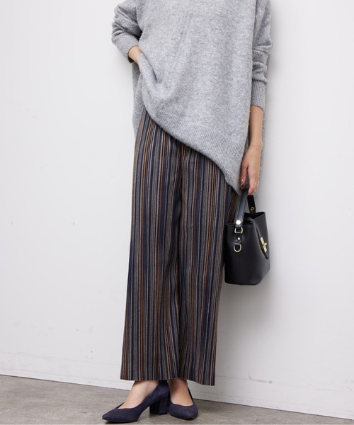 Chez toi(シェトワ)の「起毛ASST柄プリーツパンツ(その他パンツ・レディース・ブラック系その他/ネイビー/オレンジ/ブラック・FREE)」の12枚目の写真