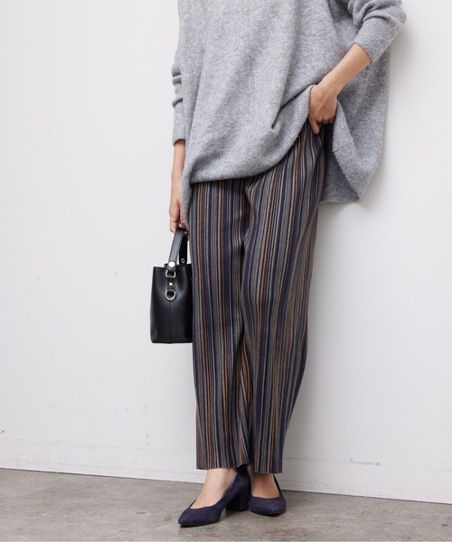 Chez toi(シェトワ)の「起毛ASST柄プリーツパンツ(その他パンツ・レディース・ブラック系その他/ネイビー/オレンジ/ブラック・FREE)」の13枚目の写真