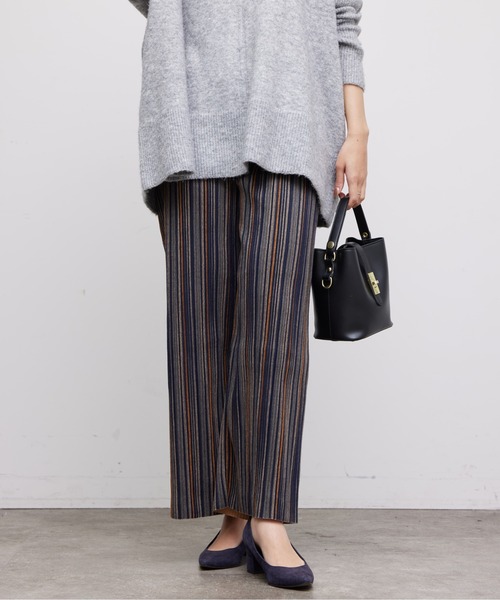 Chez toi(シェトワ)の「起毛ASST柄プリーツパンツ(その他パンツ・レディース・ブラック系その他/ネイビー/オレンジ/ブラック・FREE)」の14枚目の写真