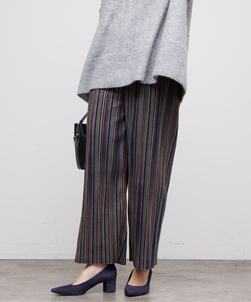 Chez toi(シェトワ)の「起毛ASST柄プリーツパンツ(その他パンツ・レディース・ブラック系その他/ネイビー/オレンジ/ブラック・FREE)」の15枚目の写真
