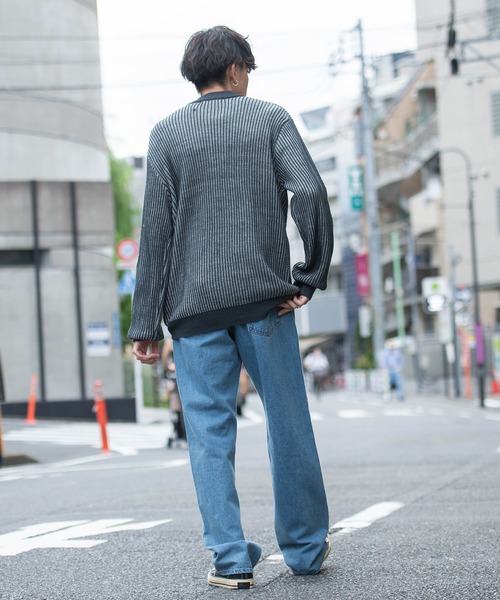 SILVER BULLET(シルバーバレット)の「『CavariA/キャバリア』二重臼畦編みモックネック 長袖ニット(ニット/セーター・メンズ・ネイビー/ホワイト/ブラック/ベージュ/ワインレッド/グレー・M/L)」の18枚目の写真