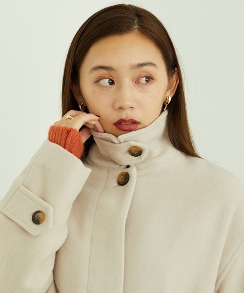 MISCH MASCH（ミッシュマッシュ）の「■2023秋冬新作■ステンカラーコート/MO33C02（ステンカラーコート・レディース・ベージュ/ブラウン/ブラック・L/S/M）」の11枚目の写真