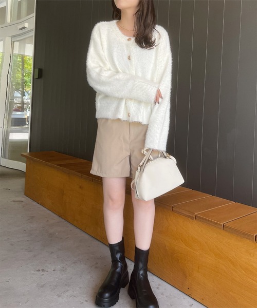 KOBE LETTUCE（コウベレタス）の「タックショートパンツ（その他パンツ・レディース・ベージュ/ブラウン系その他/ブラック/チャコールグレー/ブラック系その他・M）」の8枚目の写真