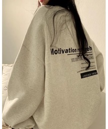 CANVAS+（キャンバスプラス）の「【CANVAS+】バックプリントルーズトレーナー（スウェット）」