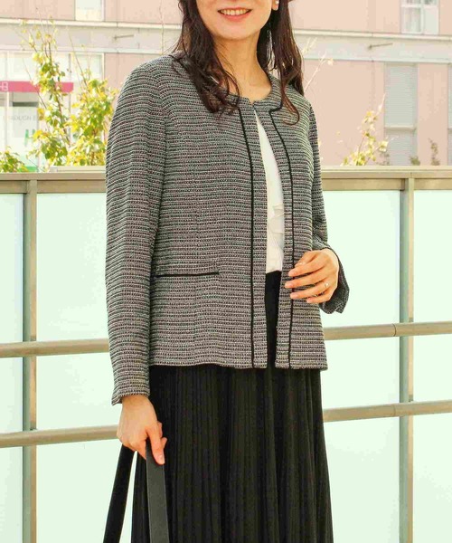 fleur by mint breeze(フルールバイミントブリーズ)の「【L~6L 大きいサイズ】【セレモニー】 ジョーゼット フリルタイ ブラウス(シャツ/ブラウス・レディース・ピンク/オフホワイト・5L/6L/LL/3L/4L/L)」の6枚目の写真