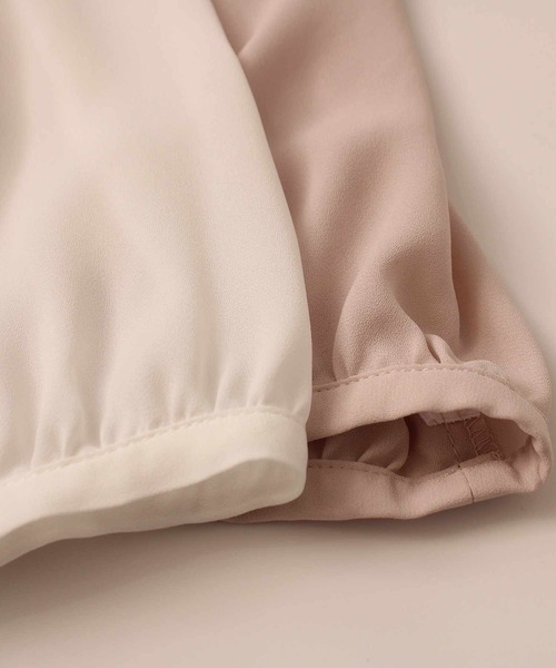 fleur by mint breeze(フルールバイミントブリーズ)の「【L~6L 大きいサイズ】【セレモニー】 ジョーゼット フリルタイ ブラウス(シャツ/ブラウス・レディース・ピンク/オフホワイト・5L/6L/LL/3L/4L/L)」の18枚目の写真