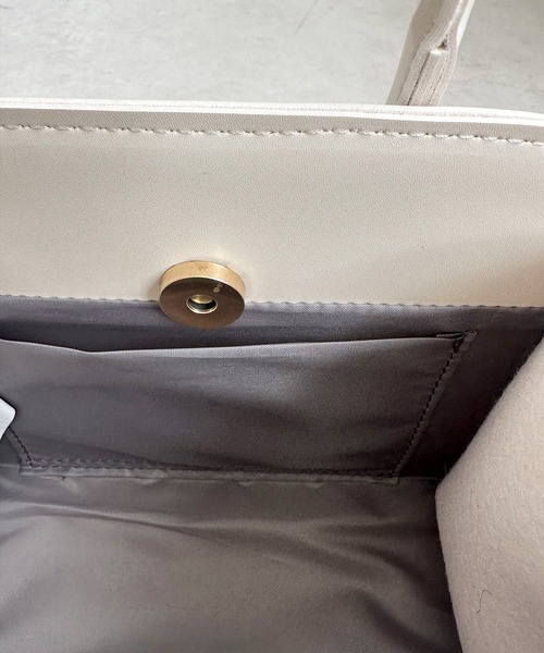 LE MORE（リモア）の「スクエアミニショルダーバッグ（ショルダーバッグ・レディース・ブラック/アイボリー・FREE）」の10枚目の写真