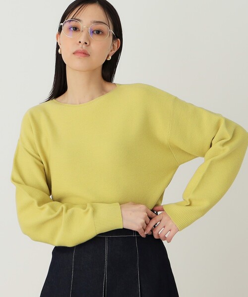 THE SHOP TK (ザ ショップ ティーケー )の「◆【アンチピリング/洗濯機洗い可】美人ガーターニット(ニット/セーター・レディース・ブルー系その他/オフホワイト/イエロー系その他/オレンジ系/ホワイト系5・14/11/13/12)」の4枚目の写真