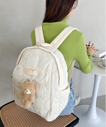 thank U more（サンキューモア）の「【A4収納可】テディ付?中綿キルティングリュック（バックパック/リュック）」