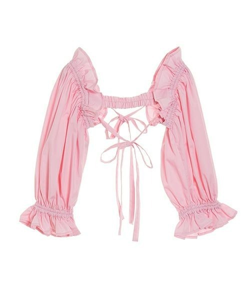 COMME des GARCONS コムコム ボレロ ピンク リボン つけ袖 Candy Stripper（キャンディストリッパー）の「BE LOVED RIBBON ボレロ