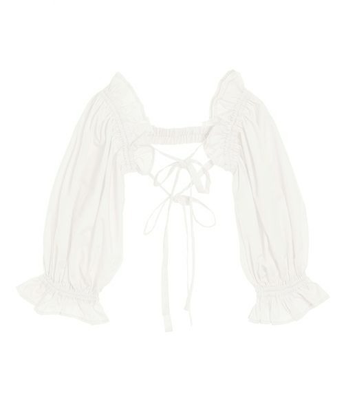 Candy Stripper（キャンディストリッパー）の「BE LOVED RIBBON ボレロ（カーディガン/ボレロ・レディース・ピンク/ブラック/ライトブルー/オフホワイト・2）」の13枚目の写真