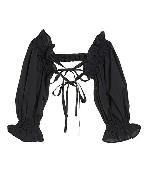 Candy Stripper（キャンディストリッパー）の「BE LOVED RIBBON ボレロ（カーディガン/ボレロ・レディース・ピンク/ブラック/ライトブルー/オフホワイト・2）」の14枚目の写真