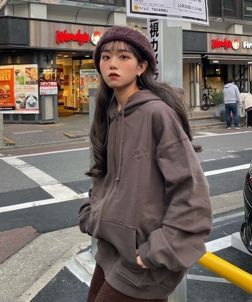 WudgeBoy(ワッジボーイ)の「WBジップ フーディー(その他トップス・レディース・ブラウン/杢グレー/ブルー/チャコールグレー・MEDIUM/LARGE)」の3枚目の写真
