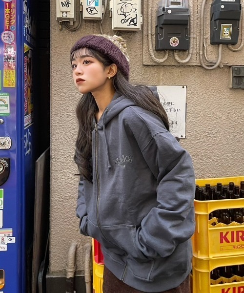 WudgeBoy(ワッジボーイ)の「WBジップ フーディー(その他トップス・レディース・ブラウン/杢グレー/ブルー/チャコールグレー・MEDIUM/LARGE)」の2枚目の写真