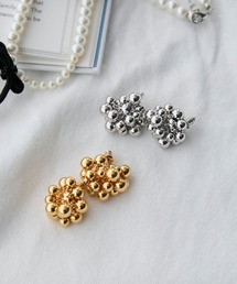 【forksy.】メタルシャワーボールピアス