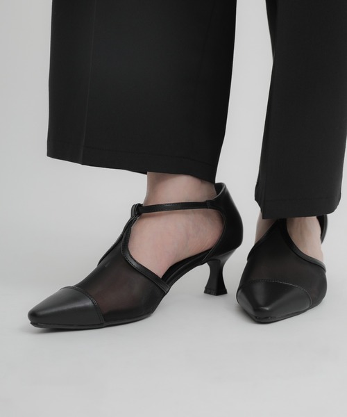 select MOCA（セレクトモカ）の「メッシュセパレートパンプス（パンプス・レディース・ライトベージュ/ブラック・LARGE/MEDIUM/SMALL）」の5枚目の写真