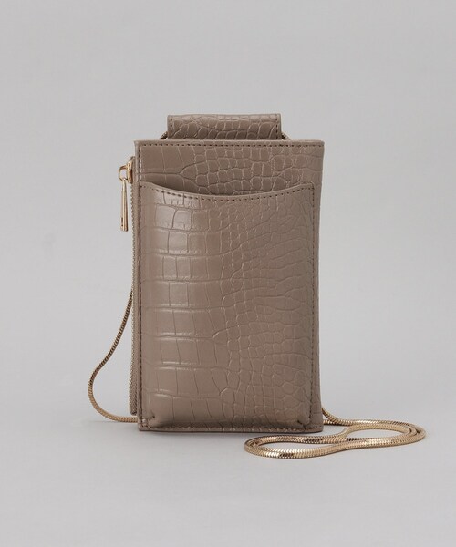 THE SHOP TK （ザ ショップ ティーケー ）の「◆ウォレットスマホミニショル【ヒルナンデス！で紹介】（ショルダーバッグ・レディース・ベージュ系その他2/ホワイト系8/アイボリー/ブラック/シルバー/ダークグリーン・00）」の4枚目の写真