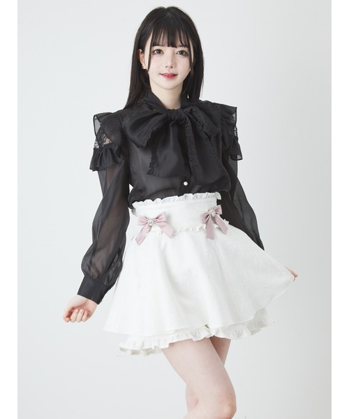 AnkRouge ふくれジャガードポンチョ スカート AnkRouge ふくれジャガードポンチョ スカート