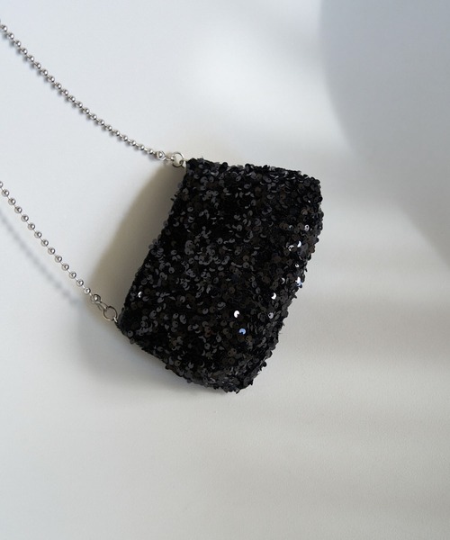 ROPE' PICNIC(ロペピクニック)の「スパンコールミニチェーンショルダーバッグ(ショルダーバッグ・レディース・グレー/ブラック・FREE)」の3枚目の写真