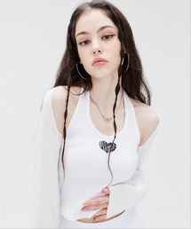 SU LOGO HALTER NECK TOP