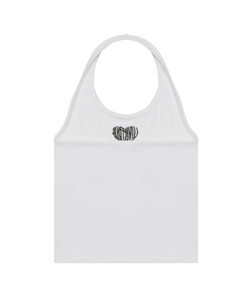 LUVISTRUE(ラヴイズトゥルー)の「SU LOGO HALTER NECK TOP(タンクトップ・レディース・ブラック/ホワイト・FREE)」の6枚目の写真