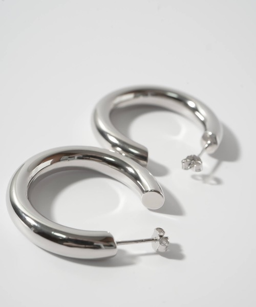 ピアス 金属アレルギー対応 フープピアス シルバー925 ゴールド