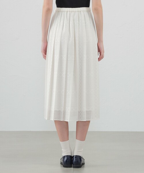 MACKINTOSH PHILOSOPHY(マッキントッシュ フィロソフィー)の「レースプリーツスカート(スカート・レディース・オフホワイト/ダークネイビー・38/36)」の7枚目の写真