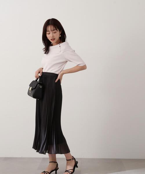 PROPORTION BODY DRESSING(プロポーションボディドレッシング)の「シアープリーツスカート / 1214120402(スカート・レディース・ブラック/ホワイト/ピンク・SMALL/MEDIUM)」の5枚目の写真