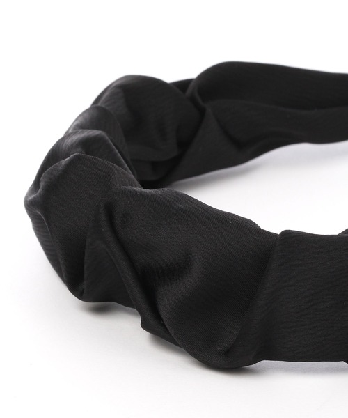 tiny tiny（ティニーティニー）の「ギャザーカチューシャ[tiny tiny(ティニーティニー)]（カチューシャ・レディース・ブラック/ベージュ・0）」の4枚目の写真