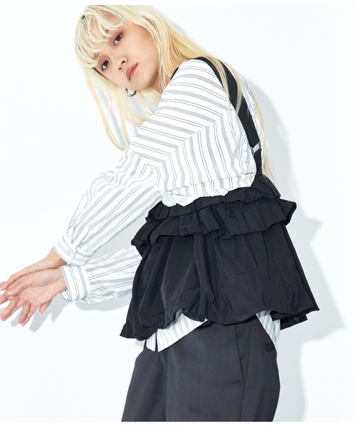 Settimissimo（セッティミッシモ）の「マルチWAY バルーン ペプラムベスト ジレ ハーネス（ベスト・レディース・ブラック・FREE）」の17枚目の写真