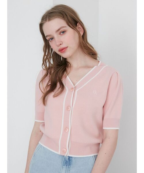 CALNAMUR(カルナムール)の「パレットロゴカーディガン(カーディガン/ボレロ・レディース・その他1/ホワイト/ピンク・FREE)」の7枚目の写真