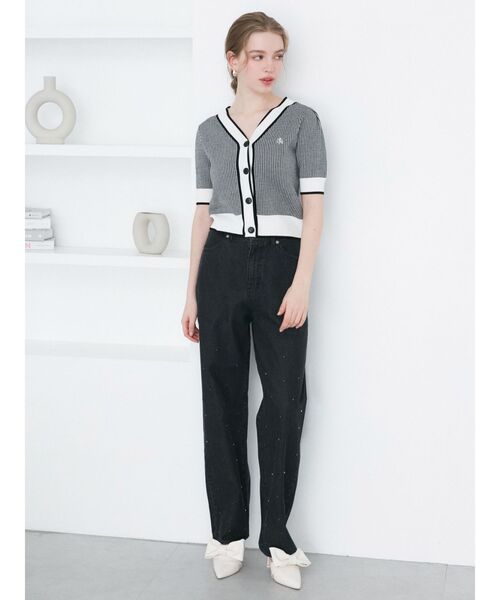 CALNAMUR(カルナムール)の「パレットロゴカーディガン(カーディガン/ボレロ・レディース・その他1/ホワイト/ピンク・FREE)」の9枚目の写真