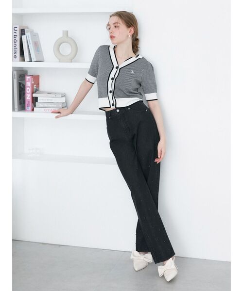 CALNAMUR(カルナムール)の「パレットロゴカーディガン(カーディガン/ボレロ・レディース・その他1/ホワイト/ピンク・FREE)」の10枚目の写真