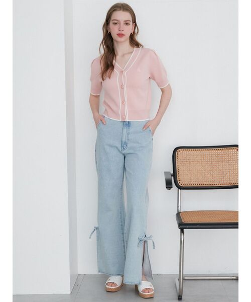 CALNAMUR(カルナムール)の「パレットロゴカーディガン(カーディガン/ボレロ・レディース・その他1/ホワイト/ピンク・FREE)」の12枚目の写真