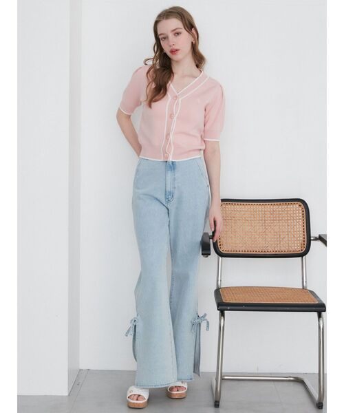 CALNAMUR(カルナムール)の「パレットロゴカーディガン(カーディガン/ボレロ・レディース・その他1/ホワイト/ピンク・FREE)」の13枚目の写真