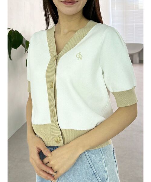 CALNAMUR(カルナムール)の「パレットロゴカーディガン(カーディガン/ボレロ・レディース・その他1/ホワイト/ピンク・FREE)」の17枚目の写真