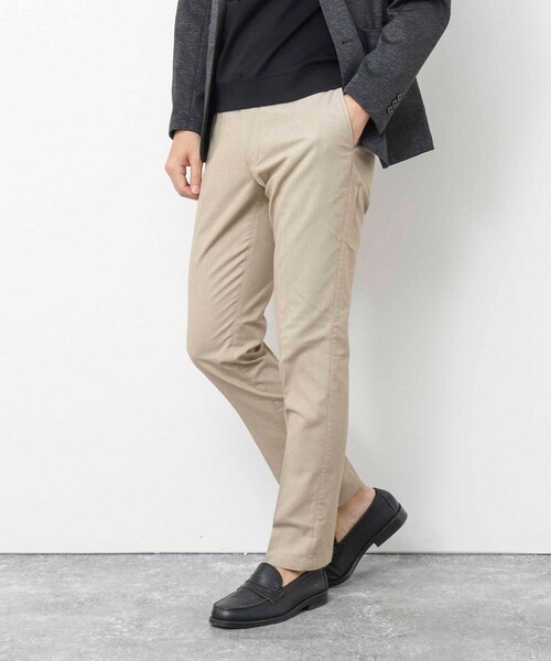 NOLLEY’S（ノーリーズ）の「《ビジカジ対応 / 吸水速乾》綿麻COOLMAX スリムフィットパンツ（チノパンツ・メンズ・キナリ/ネイビー/ベージュ/サックスブルー/オリーブ/グレー・S/M/L/XL）」の4枚目の写真