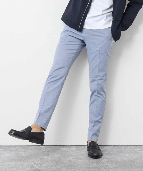 NOLLEY’S（ノーリーズ）の「《ビジカジ対応 / 吸水速乾》綿麻COOLMAX スリムフィットパンツ（チノパンツ・メンズ・キナリ/ネイビー/ベージュ/サックスブルー/オリーブ/グレー・S/M/L/XL）」の6枚目の写真