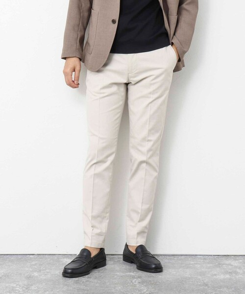 NOLLEY’S（ノーリーズ）の「《ビジカジ対応 / 吸水速乾》綿麻COOLMAX スリムフィットパンツ（チノパンツ・メンズ・キナリ/ネイビー/ベージュ/サックスブルー/オリーブ/グレー・S/M/L/XL）」の7枚目の写真