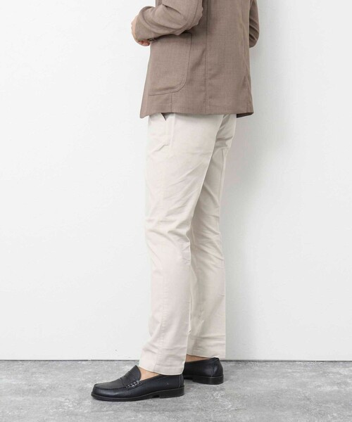 NOLLEY’S（ノーリーズ）の「《ビジカジ対応 / 吸水速乾》綿麻COOLMAX スリムフィットパンツ（チノパンツ・メンズ・キナリ/ネイビー/ベージュ/サックスブルー/オリーブ/グレー・S/M/L/XL）」の9枚目の写真