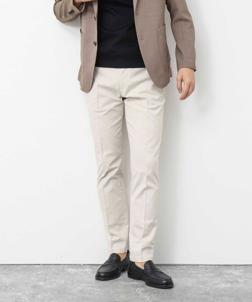 NOLLEY’S（ノーリーズ）の「《ビジカジ対応 / 吸水速乾》綿麻COOLMAX スリムフィットパンツ（チノパンツ・メンズ・キナリ/ネイビー/ベージュ/サックスブルー/オリーブ/グレー・S/M/L/XL）」の12枚目の写真