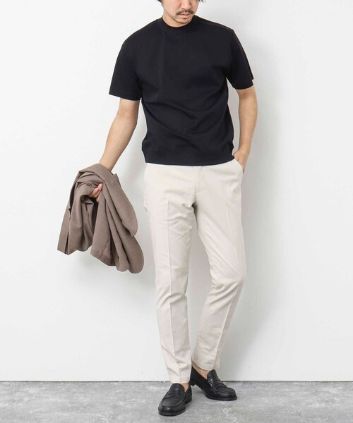 NOLLEY’S（ノーリーズ）の「《ビジカジ対応 / 吸水速乾》綿麻COOLMAX スリムフィットパンツ（チノパンツ・メンズ・キナリ/ネイビー/ベージュ/サックスブルー/オリーブ/グレー・S/M/L/XL）」の16枚目の写真