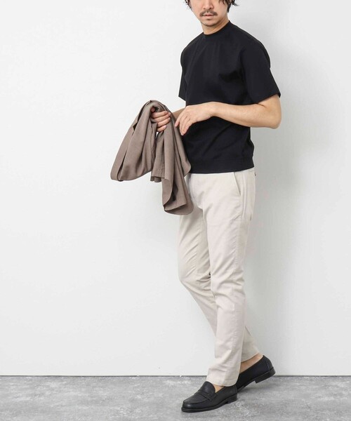 NOLLEY’S（ノーリーズ）の「《ビジカジ対応 / 吸水速乾》綿麻COOLMAX スリムフィットパンツ（チノパンツ・メンズ・キナリ/ネイビー/ベージュ/サックスブルー/オリーブ/グレー・S/M/L/XL）」の17枚目の写真